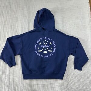 Victoria's Secret Pink Blue Goal Hockey is my season medium full zip hoodie